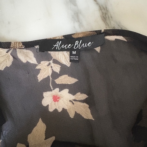 Sheer Black Kimono Floral Cardigan - Picture 4 of 8